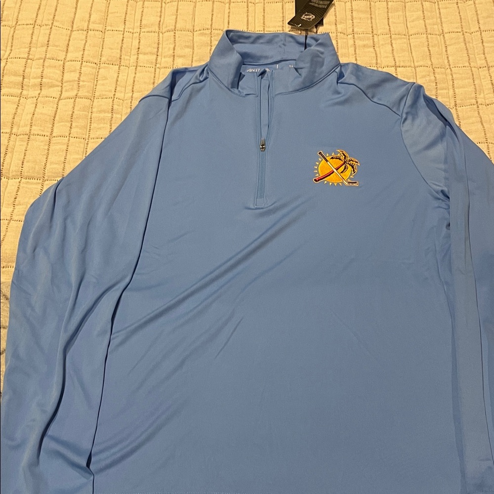 Blue Florida Panthers Quarter-Zip Pullover with Alternate Logo